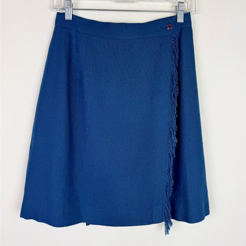 Daily Habit Vintage Linen Blend Wrap Skirt